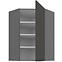 Kuchynská skrinka Aria-GR/ANT anti fingerprint 60X60 GN-90 1F (45°),2