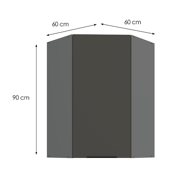 Kuchynská skrinka Aria-GR/ANT anti fingerprint 60X60 GN-90 1F (45°)