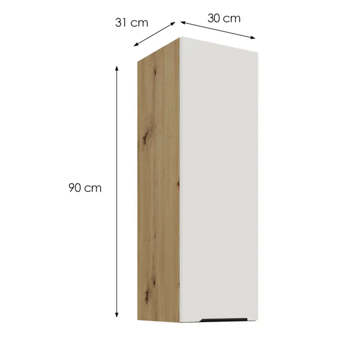 Kuchynská skrinka Aria-WH/AR anti fingerprint 30G-90 1F