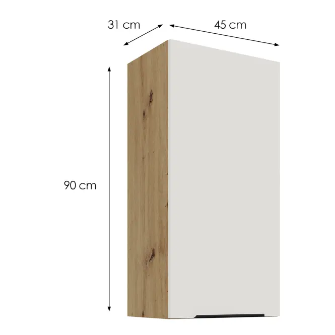 Kuchynská skrinka Aria-WH/AR anti fingerprint 45G-90 1F