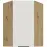 Kuchynská skrinka Aria-WH/AR anti fingerprint 60X60 GN-90 1F (45°)