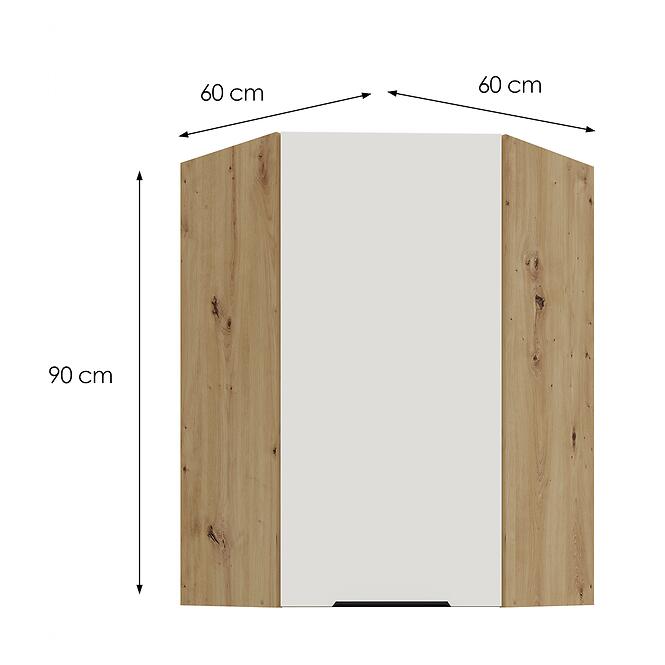 Kuchynská skrinka Aria-WH/AR anti fingerprint 60X60 GN-90 1F (45°)