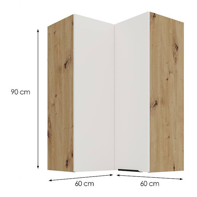 Kuchynská skrinka Aria-WH/AR anti fingerprint 60X60 GN-90 2F (90°)