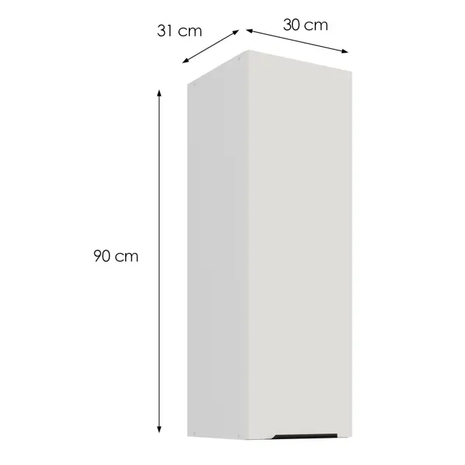 Kuchynská skrinka Aria-WH/WH anti fingerprint 30G-90 1F
