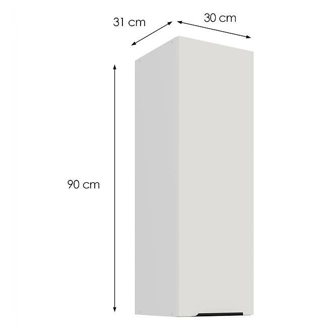 Kuchynská skrinka Aria-WH/WH anti fingerprint 30G-90 1F