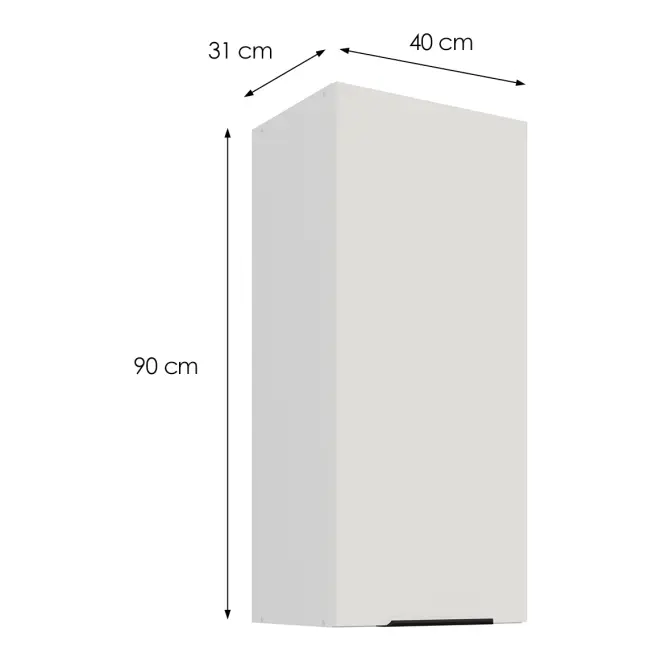 Kuchynská skrinka Aria-WH/WH anti fingerprint 40G-90 1F
