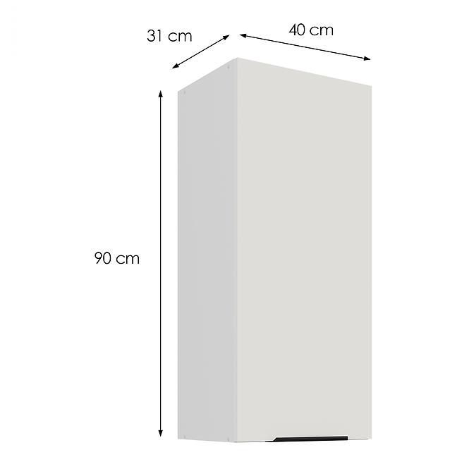 Kuchynská skrinka Aria-WH/WH anti fingerprint 40G-90 1F,3