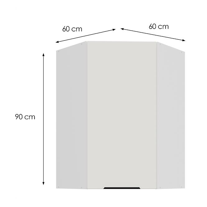 Kuchynská skrinka Aria-WH/WH anti fingerprint 60X60 GN-90 1F (45°)