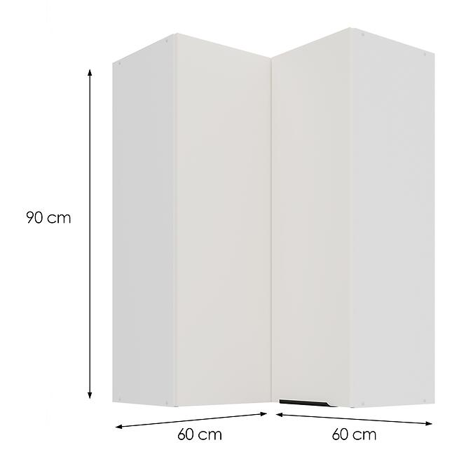 Kuchynská skrinka Aria-WH/WH anti fingerprint 60X60 GN-90 2F (90°)