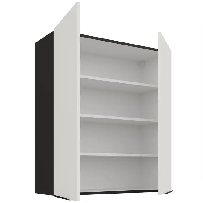 Kuchynská skrinka Aria-WH/BL anti fingerprint 80G-90 2F
