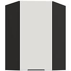 Kuchynská skrinka Aria-WH/BL anti fingerprint 60X60 GN-90 1F (45°)