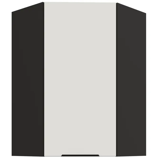 Kuchynská skrinka Aria-WH/BL anti fingerprint 60X60 GN-90 1F (45°)