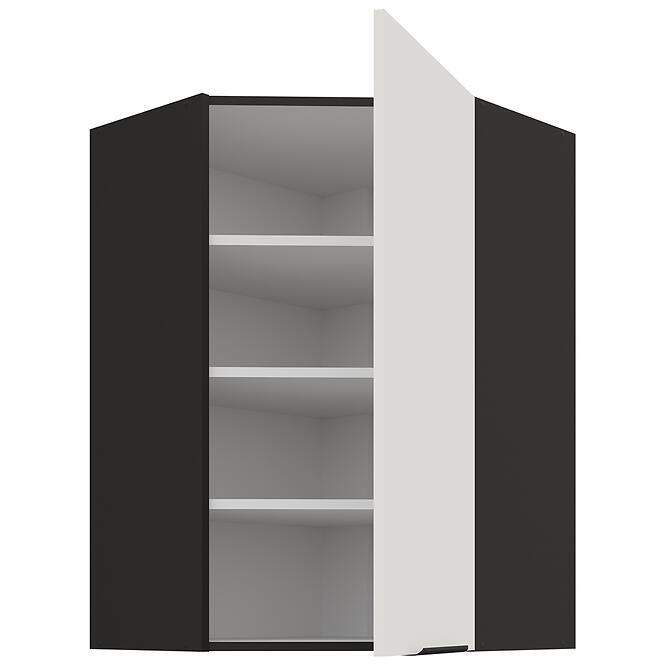 Kuchynská skrinka Aria-WH/BL anti fingerprint 60X60 GN-90 1F (45°)
