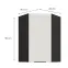 Kuchynská skrinka Aria-WH/BL anti fingerprint 60X60 GN-90 1F (45°),3