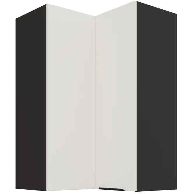 Kuchynská skrinka Aria-WH/BL anti fingerprint 60X60 GN-90 2F (90°)