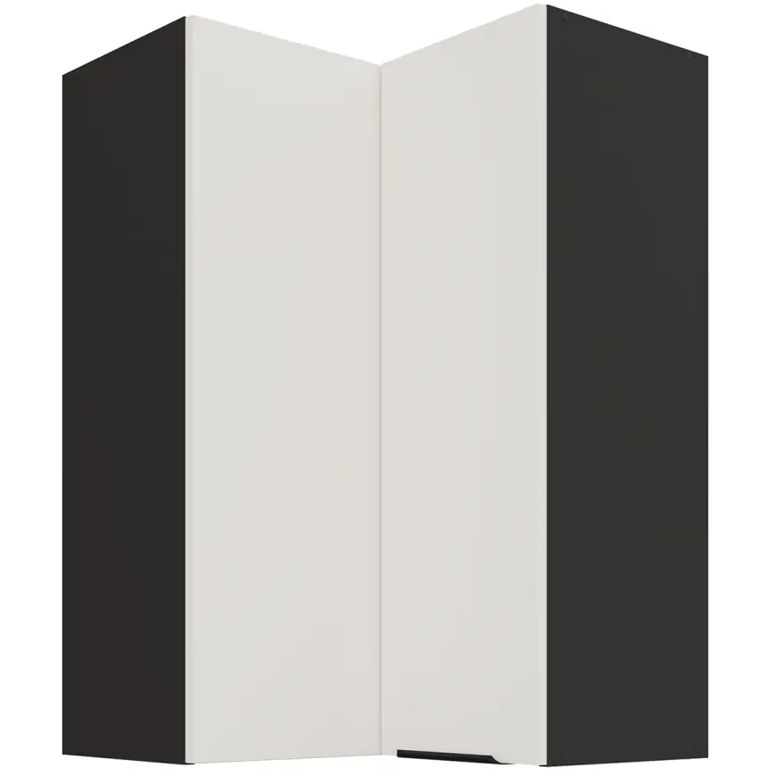 Kuchynská skrinka Aria-WH/BL anti fingerprint 60X60 GN-90 2F (90°)