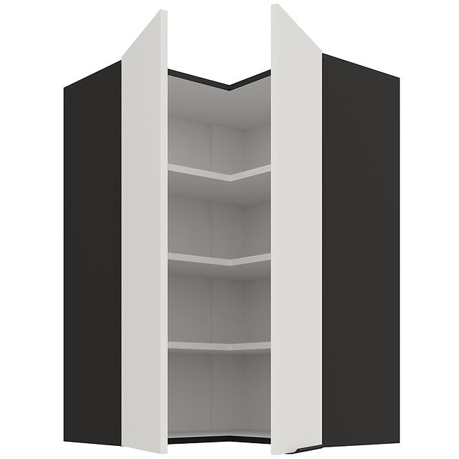 Kuchynská skrinka Aria-WH/BL anti fingerprint 60X60 GN-90 2F (90°)