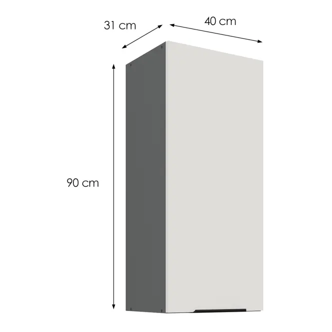 Kuchynská skrinka Aria-WH/ANT anti fingerprint 40G-90 1F