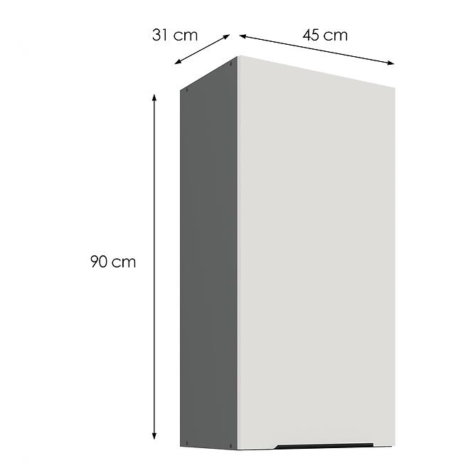 Kuchynská skrinka Aria-WH/ANT anti fingerprint 45G-90 1F
