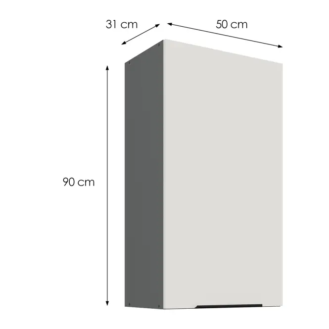Kuchynská skrinka Aria-WH/ANT anti fingerprint 50G-90 1F