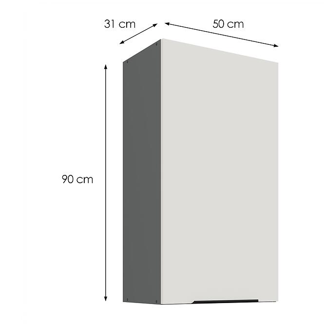 Kuchynská skrinka Aria-WH/ANT anti fingerprint 50G-90 1F,3