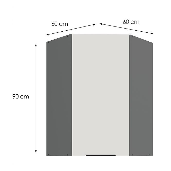 Kuchynská skrinka Aria-WH/ANT anti fingerprint 60X60 GN-90 1F (45°),3