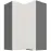 Kuchynská skrinka Aria-WH/ANT anti fingerprint 60X60 GN-90 2F (90°)