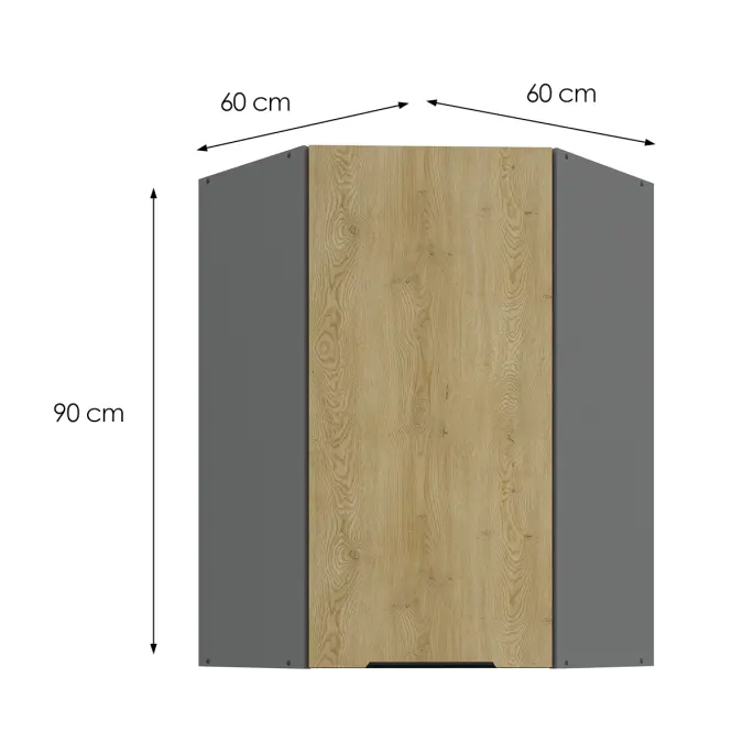 Kuchynská skrinka Cremona ANT 60X60 GN-90 1F (45°)