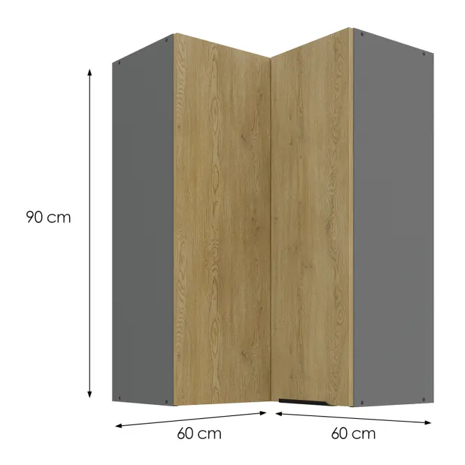 Kuchynská skrinka Cremona ANT 60X60 GN-90 2F (90°)