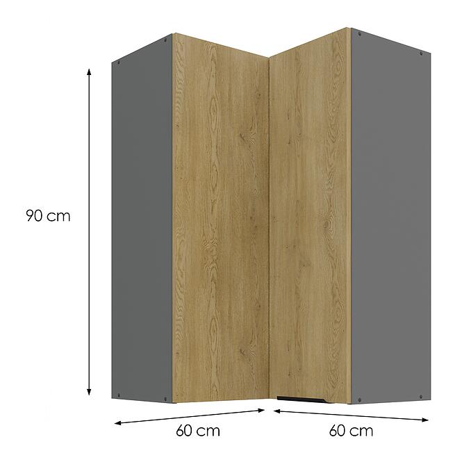 Kuchynská skrinka Cremona ANT 60X60 GN-90 2F (90°),3