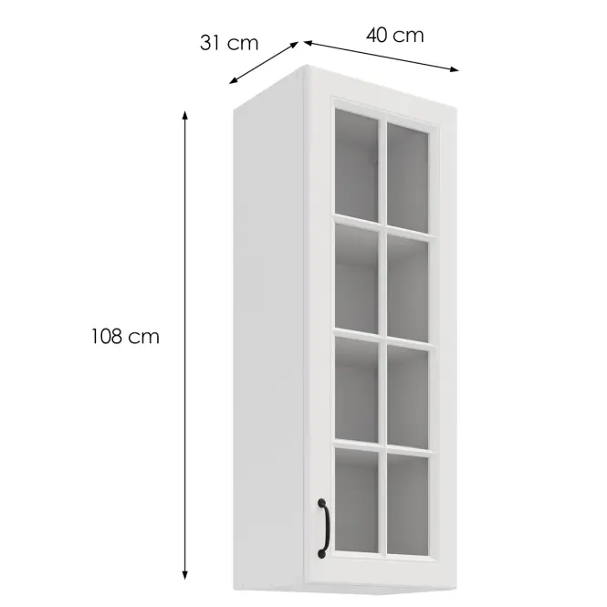Kuchynská skrinka Stilo biela mat/biela 40GS-108 1F