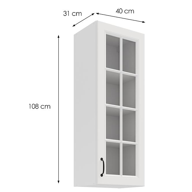Kuchynská skrinka Stilo biela mat/biela 40GS-108 1F,3