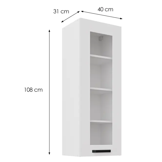 Kuchynská skrinka Luna biela mat/biela 40GS-108 1F