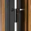 Dvere vchodové Neptun 90 L orech čierna inox/grafitové,5