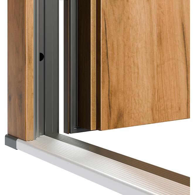 Dvere vchodové Neptun 90 P orech čierna inox/grafitové,3