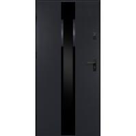 Dvere vchodové Neptun 90 L antracit čierna inox/grafitové
