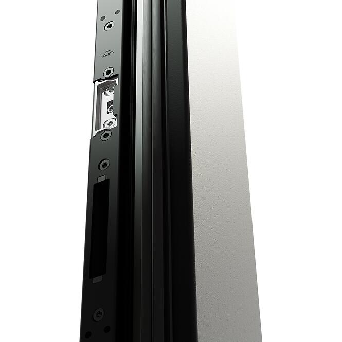 Dvere vchodové Neptun 90 L antracit čierna inox/grafitové