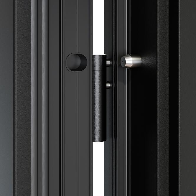 Dvere vchodové Asteria 90 L tmavý antracit čierna inox/grafitové,5