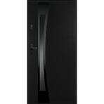 Dvere vchodové Asteria 90 P tmavý antracit čierna inox/grafitové