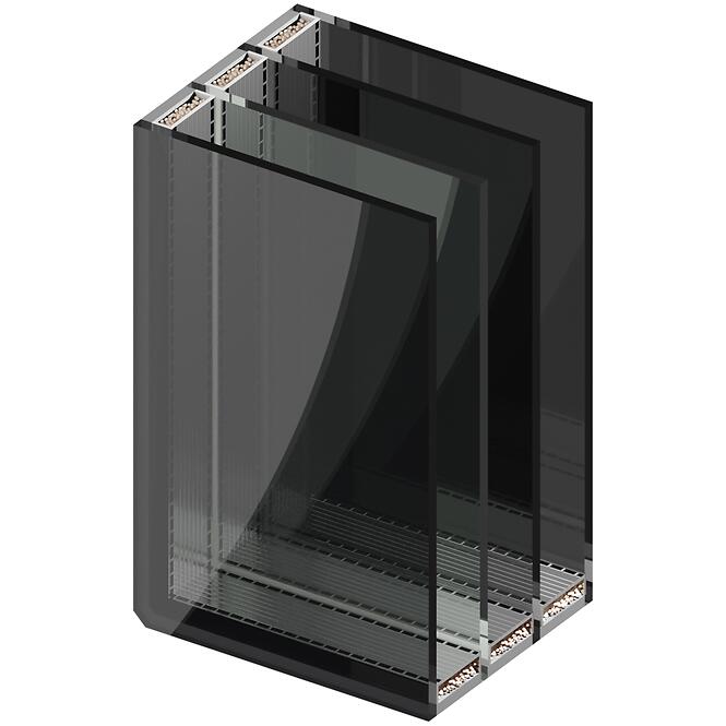 Dvere vchodové Asteria 90 P tmavý antracit čierna inox/grafitové,4