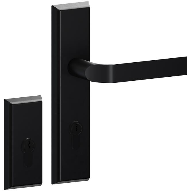 Dvere vchodové Asteria 90 P tmavý antracit čierna inox/grafitové,5
