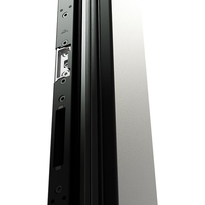 Dvere vchodové Asteria 90 P tmavý antracit čierna inox/grafitové,7