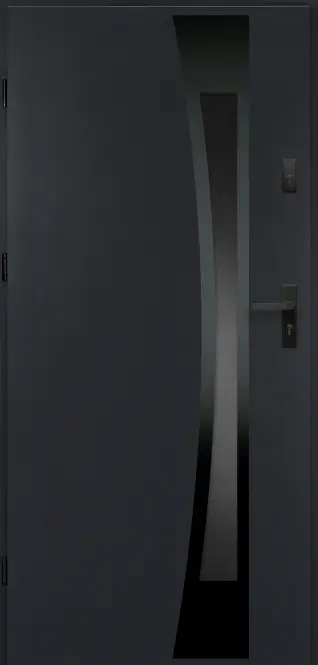 Dvere vchodové Asteria 90 L antracit čierna inox/grafitové