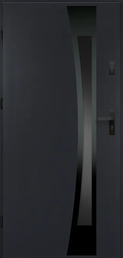 Dvere vchodové Asteria 90 L antracit čierna inox/grafitové