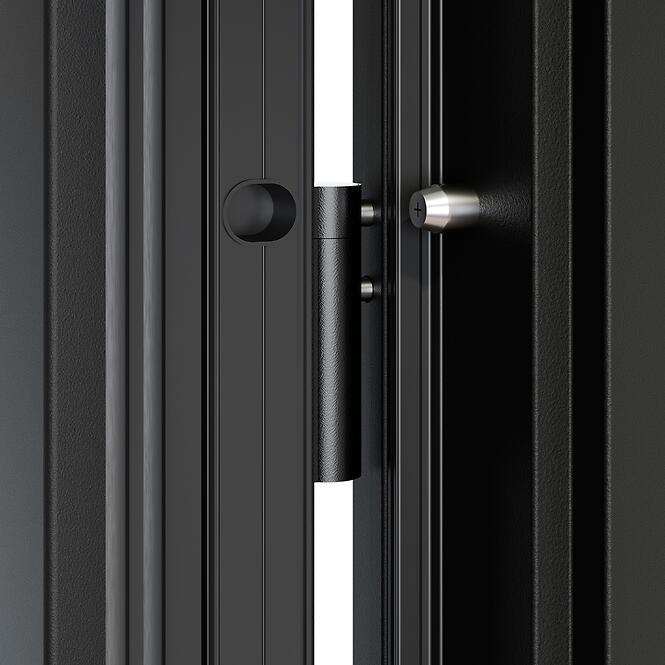 Dvere vchodové Asteria 90 L antracit čierna inox/grafitové