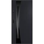 Dvere vchodové Asteria 90 P antracit čierna inox/grafitové