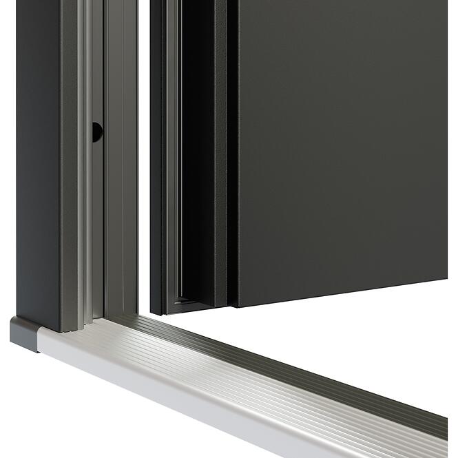 Dvere vchodové Asteria 90 P antracit čierna inox/grafitové,3