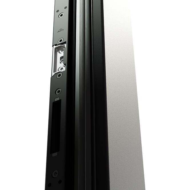 Dvere vchodové Asteria 90 P antracit čierna inox/grafitové