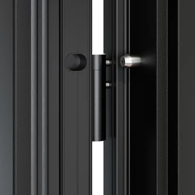 Dvere vchodové Asteria 90 P antracit čierna inox/grafitové