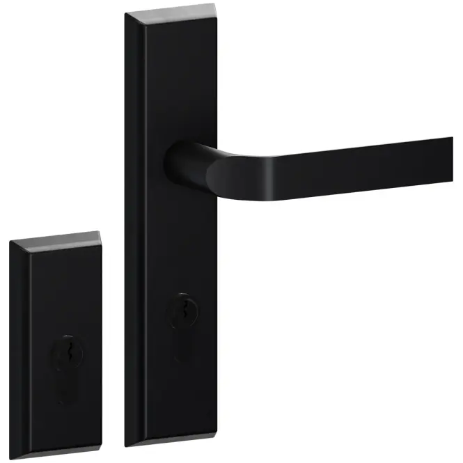 Dvere vchodové Asteria 90 P antracit čierna inox/grafitové